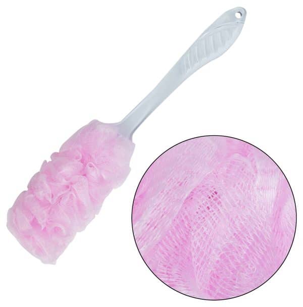 Esponja Baño C/Mango Acrilico Transp 43Cm