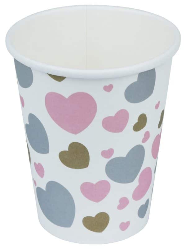 Vasos Descartables X40Uds Papel Dif Diseño Pastel 8X9.6Cm