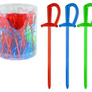 Pinchos P/Copetin X100Pcs Acrilico Color Tubo Pvc 8X9Cm