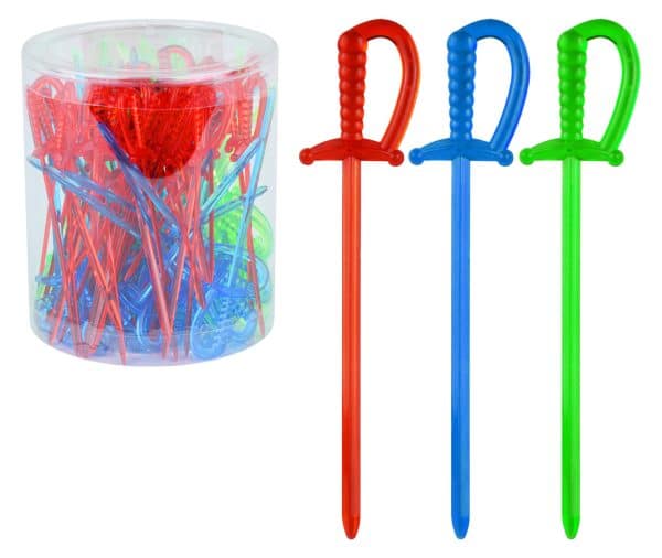 Pinchos P/Copetin X100Pcs Acrilico Color Tubo Pvc 8X9Cm