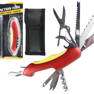 Navaja Multiuso 15 Funciones C/Estuche Doble Blister 9.5Cm
