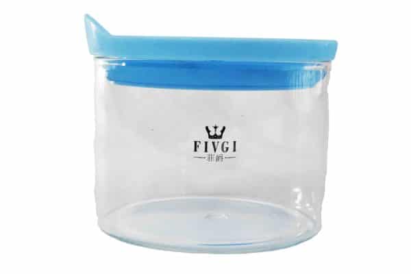 Frasco Vidrio Tapa Color 600Ml 13X12.7X12Cm
