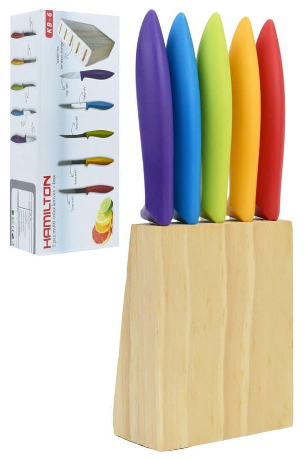 Cuchillo X5Pcs + Soporte