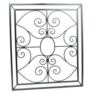 Reja Metal Decorativa Negra Rectangular 56X48X1.8Cm H88774Wl