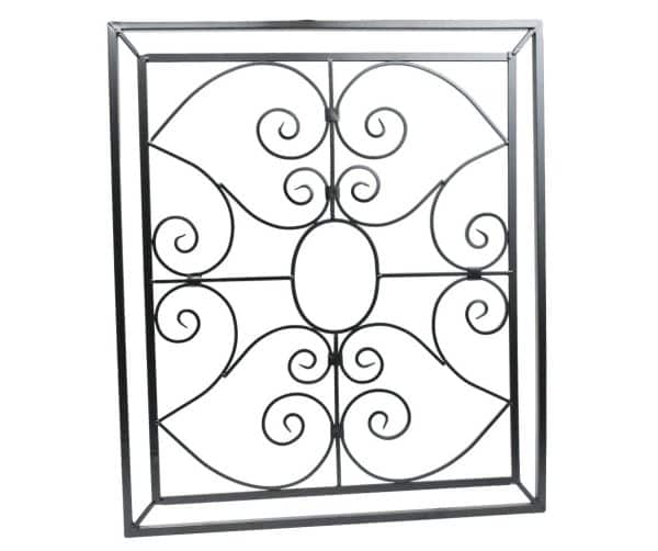 Reja Metal Decorativa Negra Rectangular 56X48X1.8Cm H88774Wl