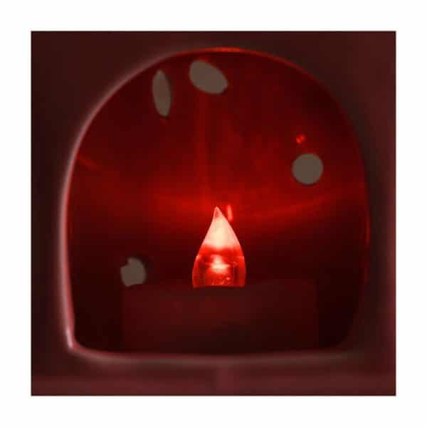 Candelabro De Ceámica Con Vela Led - Imagen 3