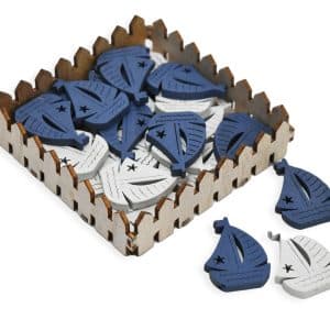 Adorno Madera Set X24Pcs Deco Marino 4 Diseños