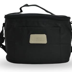 Bolso Termico T/Lunchera Lona Lisa Negra 23X12X17Cm