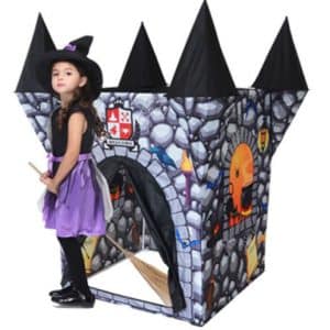 CARPA INFANTIL CASTILLO HALLOWEEN CON 4 TORRES 110X110X132CM CAJA 8161