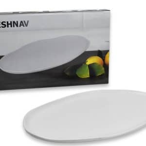Fuente Set X2Pcs Ceramica Color Oval Tipo Plato De Pescado 37.5X22X2Cm Diferentes Colores Jy-