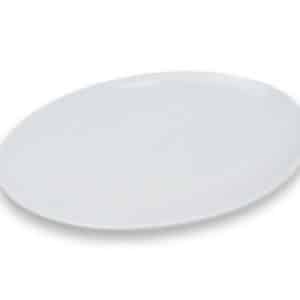 Fuente Oval Ceramica Bca Liso 32X21.5X2Cm 243
