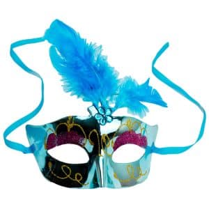Antifaz Con Plumas Luces Led