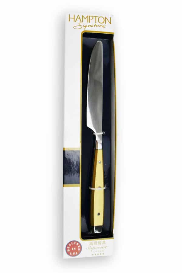 Cuchillo Acero 23Cm Mango Imitacion Madera Caja Color