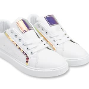 Champion Dama Cuerina Pu 3 Colores Combinados Con Brillo Arcoiris Talles 36 Al 41