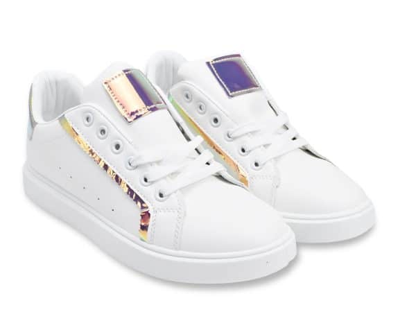 Champion Dama Cuerina Pu 3 Colores Combinados Con Brillo Arcoiris Talles 36 Al 41