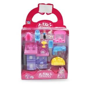 Casita Muñeca Mini 12Pcs Con Mascotas Muebles Y Accesorios Caja -3649A