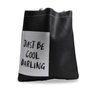 Cartera Cuerina Tipo Bolsa Just Be Cool Con Bolsillo 35X32X65Cm 4 Colores