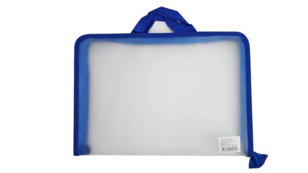 Sobre Pvc Transparente Con Cierre Y Asas 33X23X3Cm 2 Colores