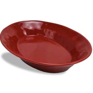 Fuente Ceramica Oval Color Semi Honda 23.5X17X4.5Cm