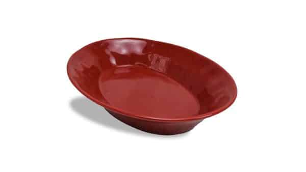 Fuente Ceramica Oval Color Semi Honda 23.5X17X4.5Cm