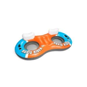 ASIENTO INFLABLE DOBLE RESPALDO Y POSA VASOS 251X132CM RIDER II BESTWAY 43113