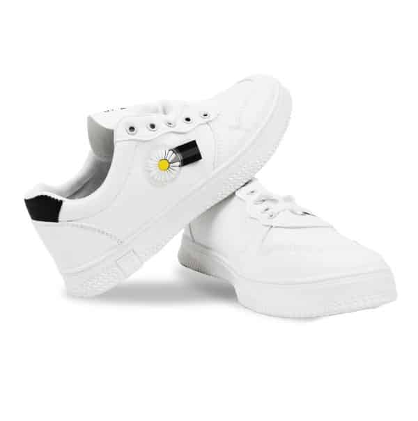 Champion Dama Cuerina Pu Blanco-Color Aplique Flor 36 3 Colores