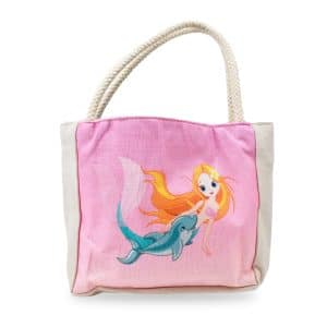 Bolso Playero Lona Infantil 10 Diseños 23X22X7Cm 39Cm Largo