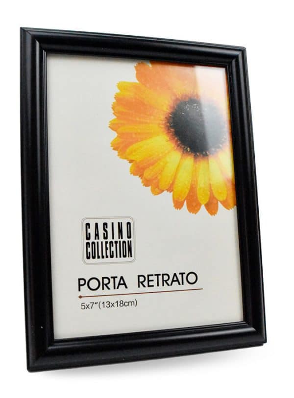 Portarretrato Plastico Imita Madera 20X15X1Cm Para Foto 13X18Cm