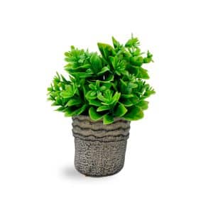 Planta Artificial Con Maceta Ceramica Arbusto