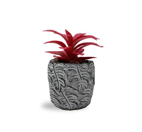 Planta Artificial Con Maceta Ceramica Suculenta