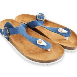 Sandalia Dama Lona Jeans 1 Dedo C/Hebilla