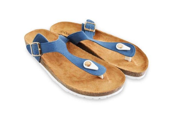 Sandalia Dama Lona Jeans 1 Dedo C/Hebilla