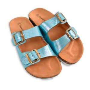 Sandalia Dama Cuerina Rainbow 2 Hebillas