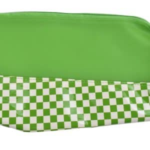 Cartuchera Pvc Combinada Liso Con Cuadrille Tipo Sobre 4 Colores 20X12Cm