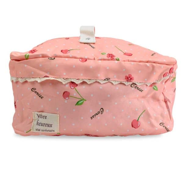 COSMETIQUERO TELA ESTAMPADO CON FORRO 2 COLORES 28X20X11CM 27389 - Imagen 2