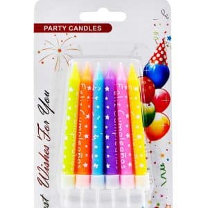 Vela Para Cumpleaños X6Pcs