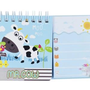 Libreta Para Apuntes 2 En 1 Con Espiral 50Pag+50Pag 13.5X8.5X0.5Cm Diferentes Diseños