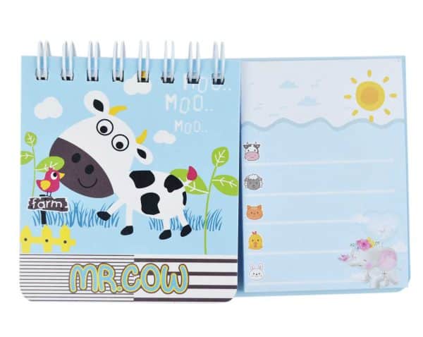 Libreta Para Apuntes 2 En 1 Con Espiral 50Pag+50Pag 13.5X8.5X0.5Cm Diferentes Diseños