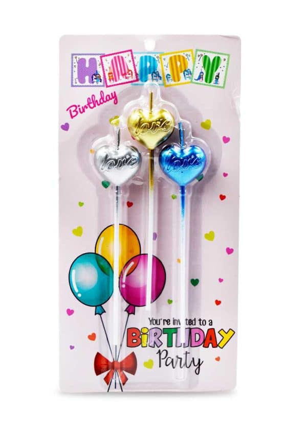Vela Para Cumpleaños X3Pcs