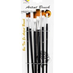 Pinceles X6Pcs Punta Chata