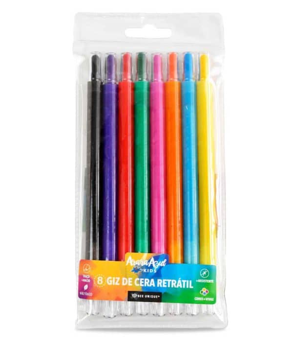 Crayola X8Pcs Finas Larga Retractil Arara Azul