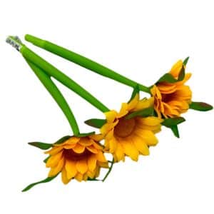 Boligrafo Gel X1 Forma Girasol Larga Punta Fina 0.5Mm