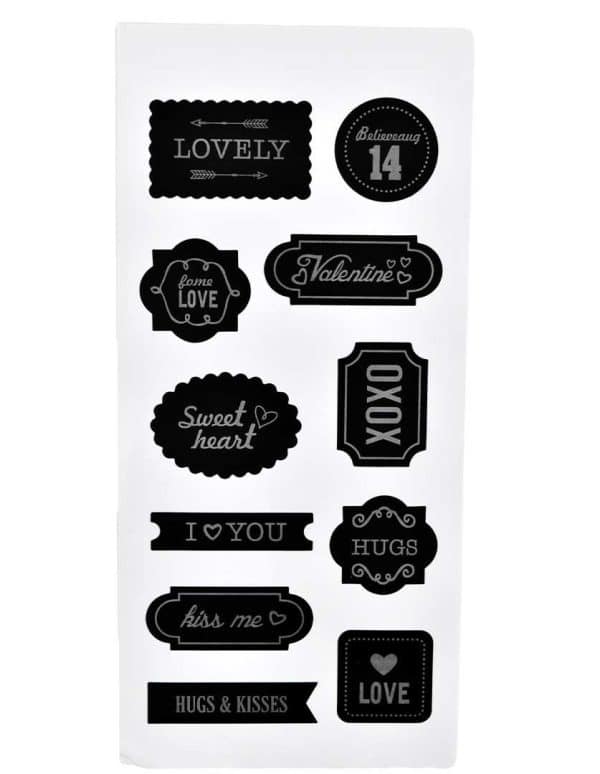 Sticker Adhesivo Tipo Pizarra X3 Plachas 21.5X10Cm Para Escribir Con Tiza 5 Diseños