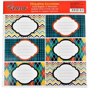 Etiqueta P/Cuaderno Planchas