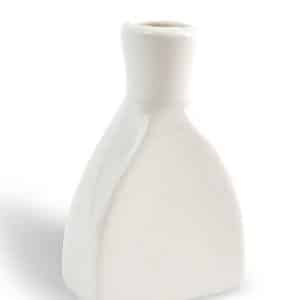Florero Ceramica Blanco Liso Silueta 7X10Cm