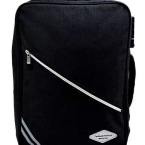 Mochila Adulto 2 En 1 Portafolio Para Pc Lona Negro/Gris Candado 40X29X8Cm