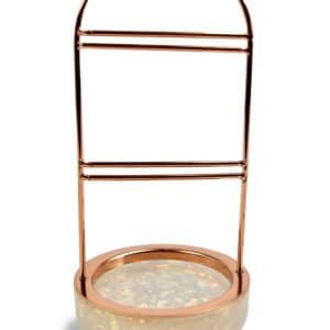 Alhajero Metal Dorado Base Redonda 17.5X8.5Cm