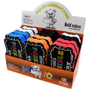 Borrador Para Pizarra Imantado Goma Eva 4 Colores 11X6.2X2Cm