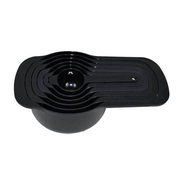 Cuchara Medida X6Pcs Plastico Negro - Imagen 2