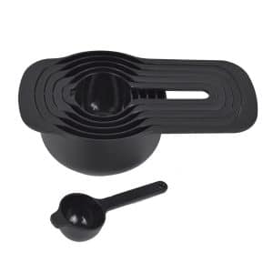 Cuchara Medida X6Pcs Plastico Negro